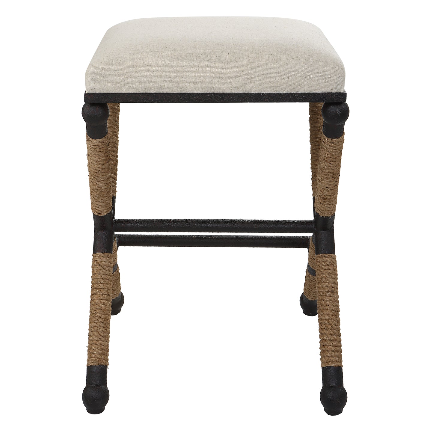 Uttermost Firth Rustic Oatmeal Counter Stool | Bar Stools | Modishstore - 6