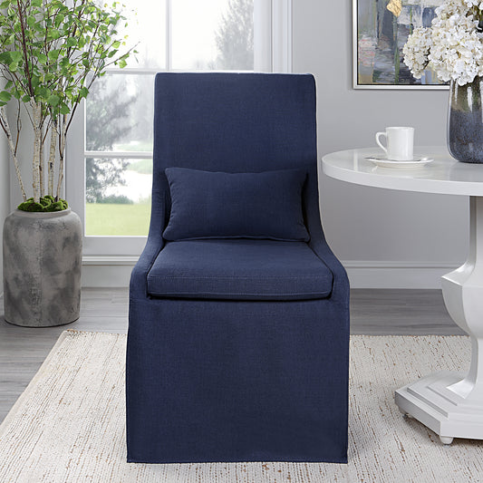 Uttermost Coley Denim Armless Chair | Accent Chairs | Modishstore