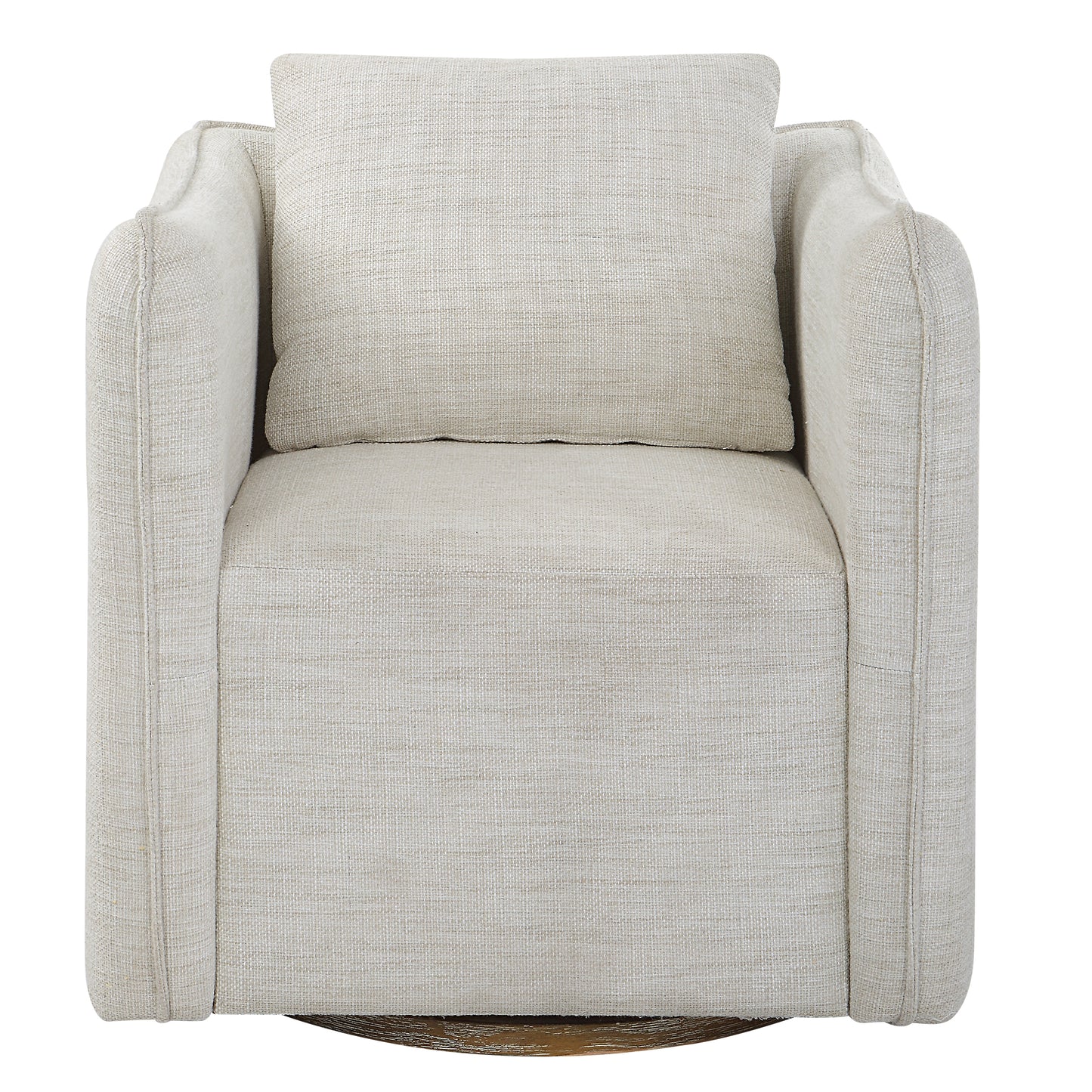 Uttermost Corben White Swivel Armchair | Accent Chairs | Modishstore - 2