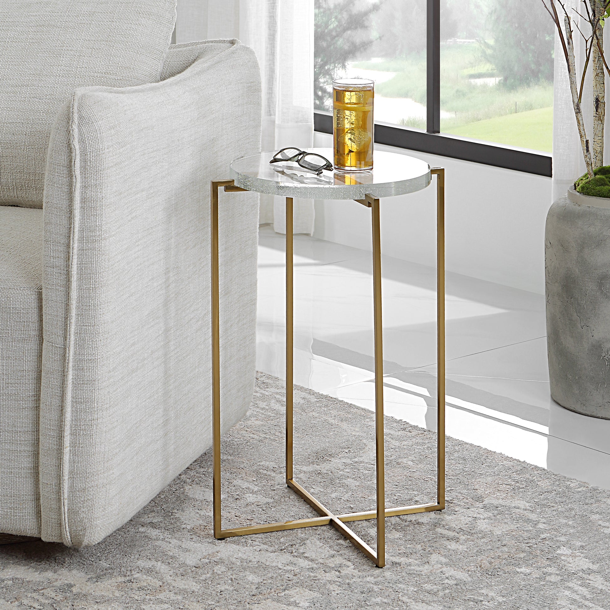 Uttermost Star-crossed Glass Accent Table | Accent Tables | Modishstore