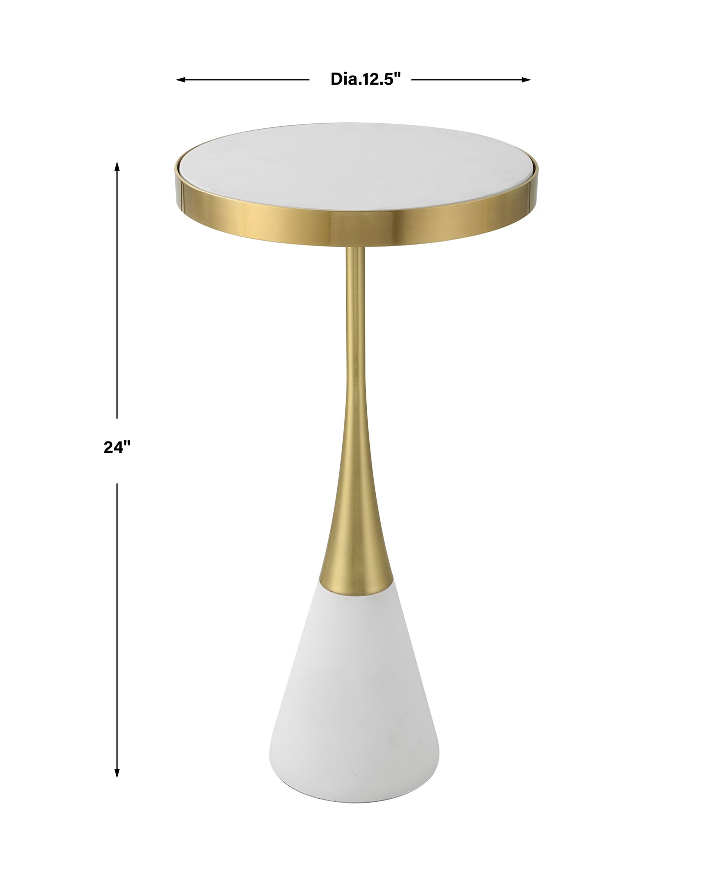 Uttermost Apex White Concrete Accent Table | Accent Tables | Modishstore - 3