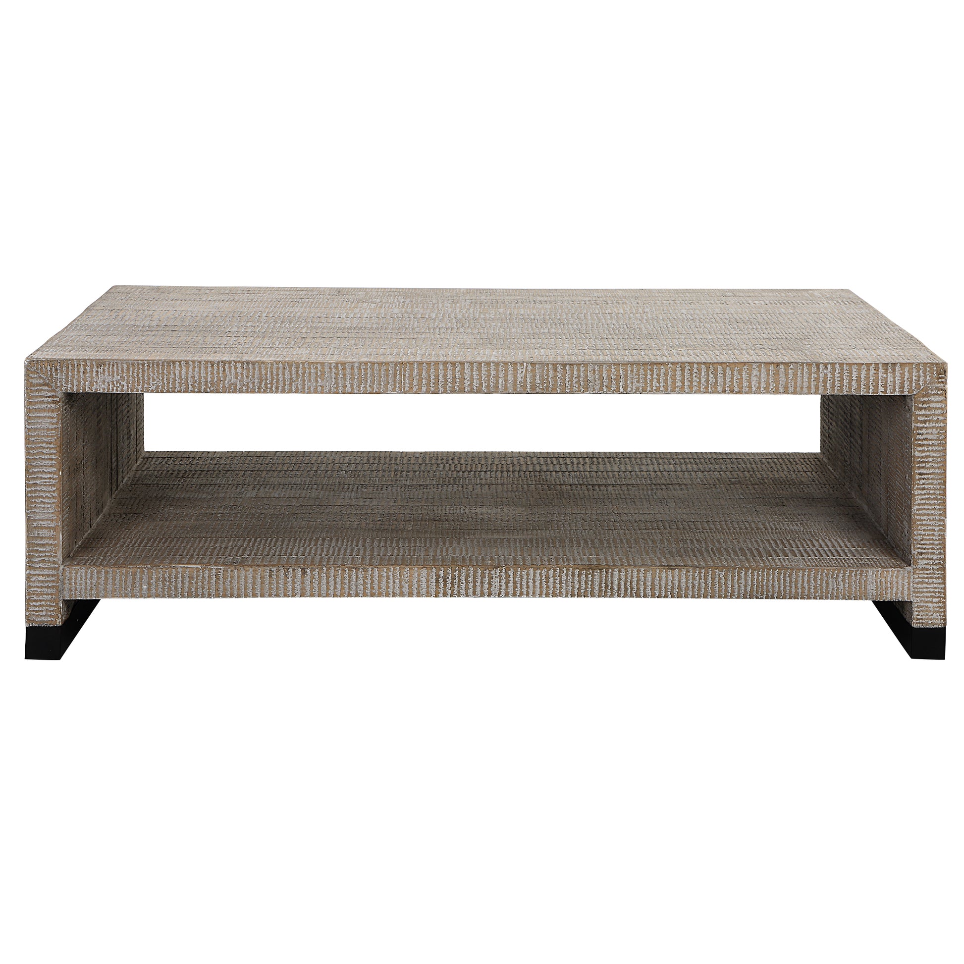 Uttermost Bosk White Washed Coffee Table | Coffee Tables | Modishstore - 2