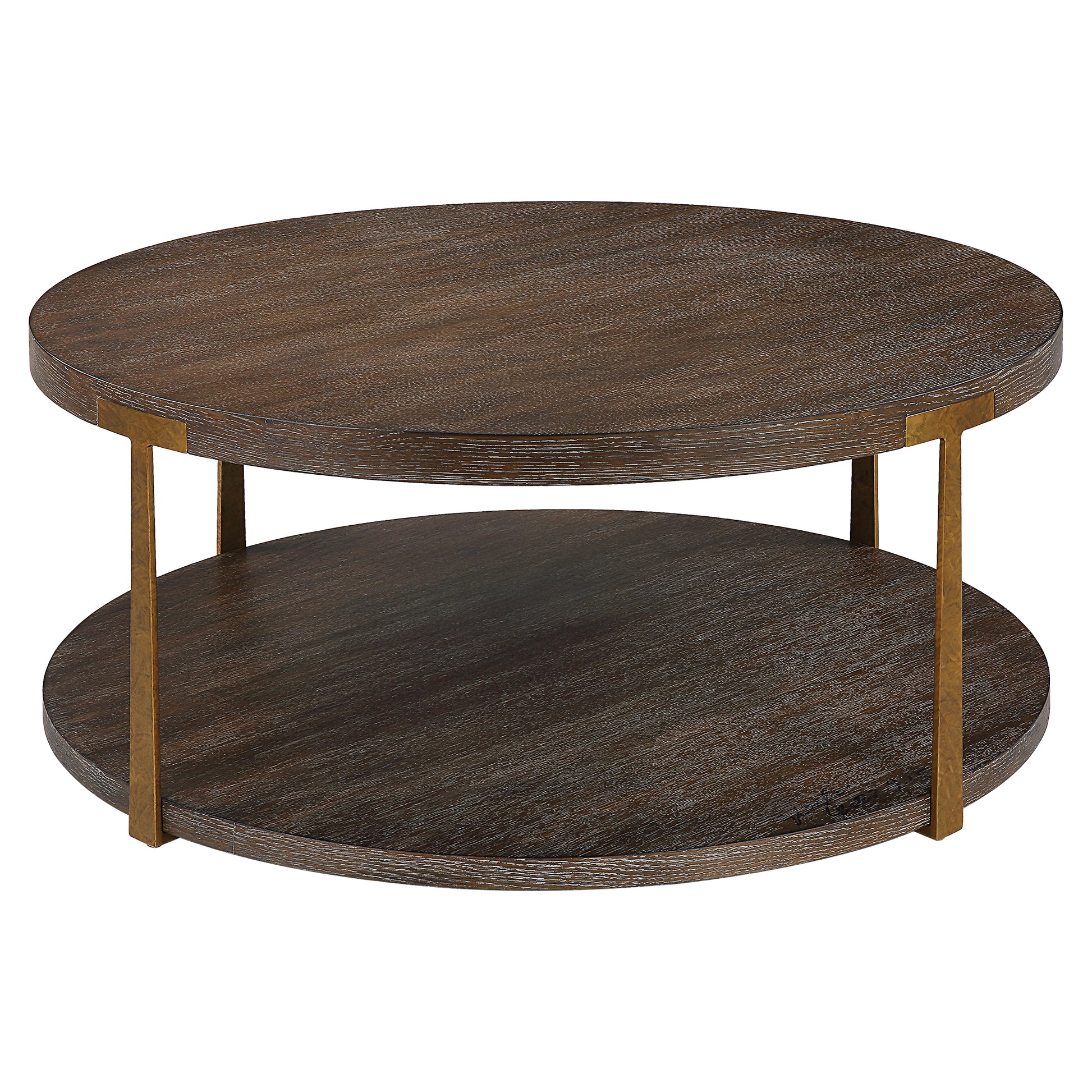 Uttermost Palisade Round Wood Coffee Table | Coffee Tables | Modishstore - 2