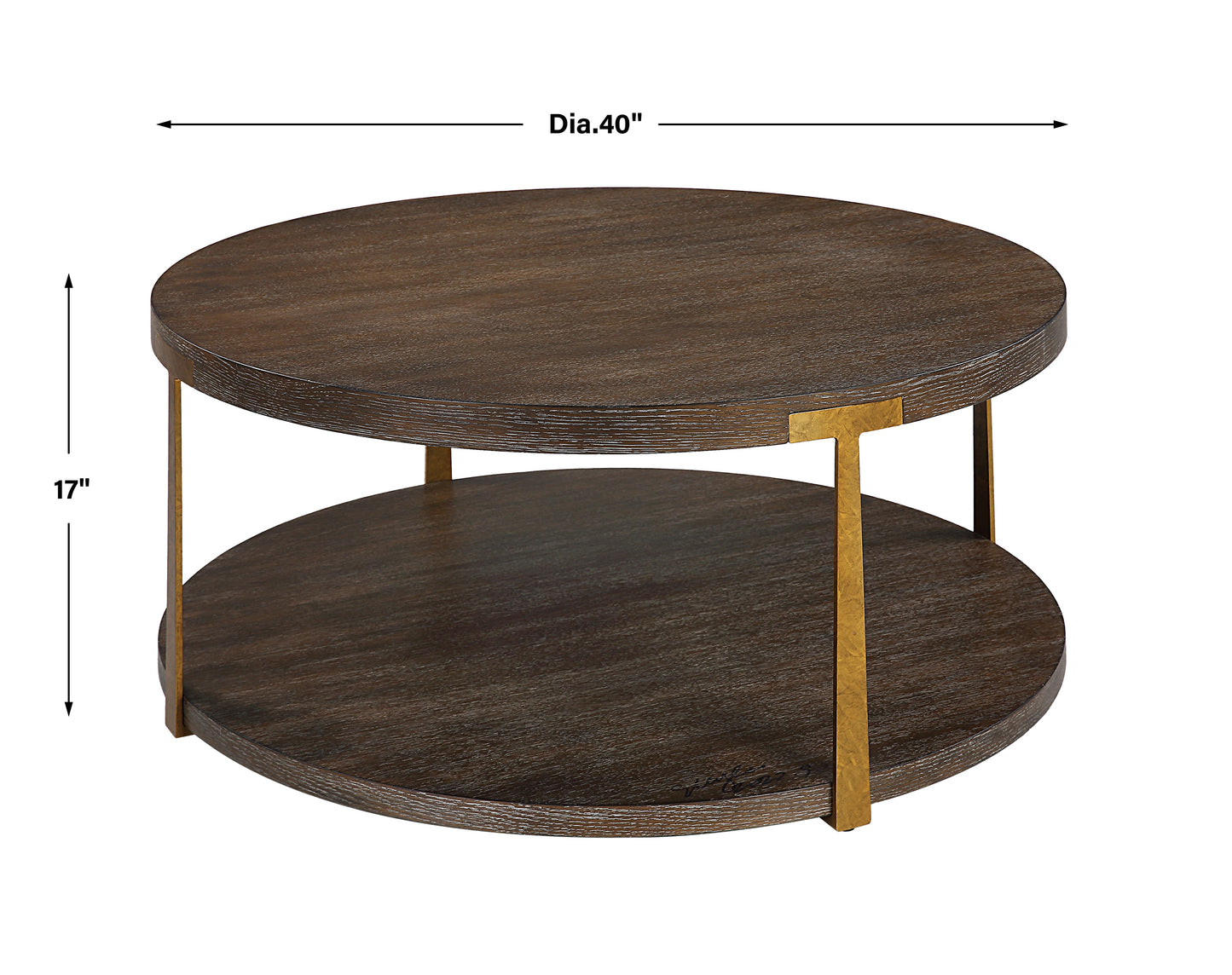 Uttermost Palisade Round Wood Coffee Table | Coffee Tables | Modishstore - 3