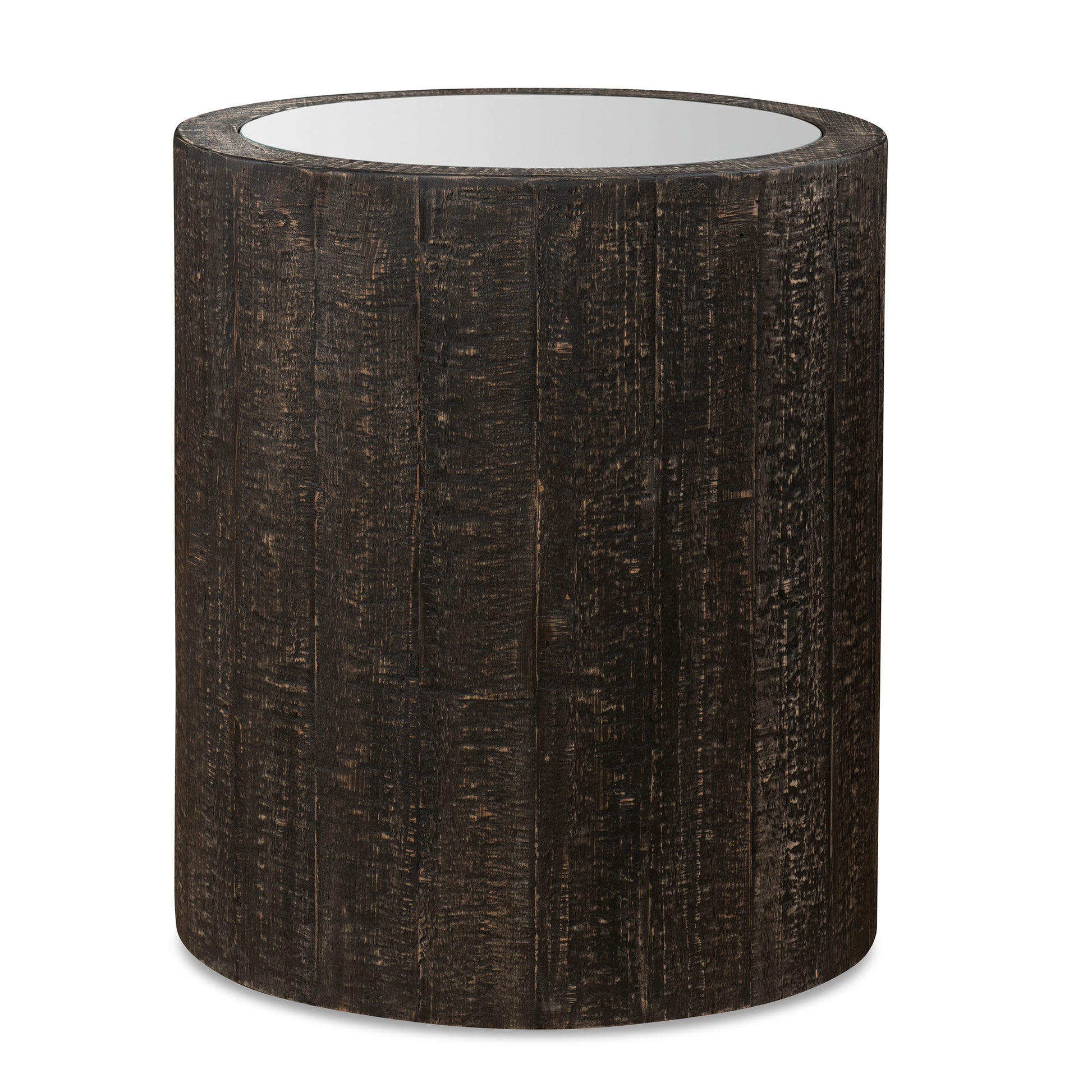 Uttermost Sequoia Mirrored Drum Table | Accent Tables | Modishstore - 2