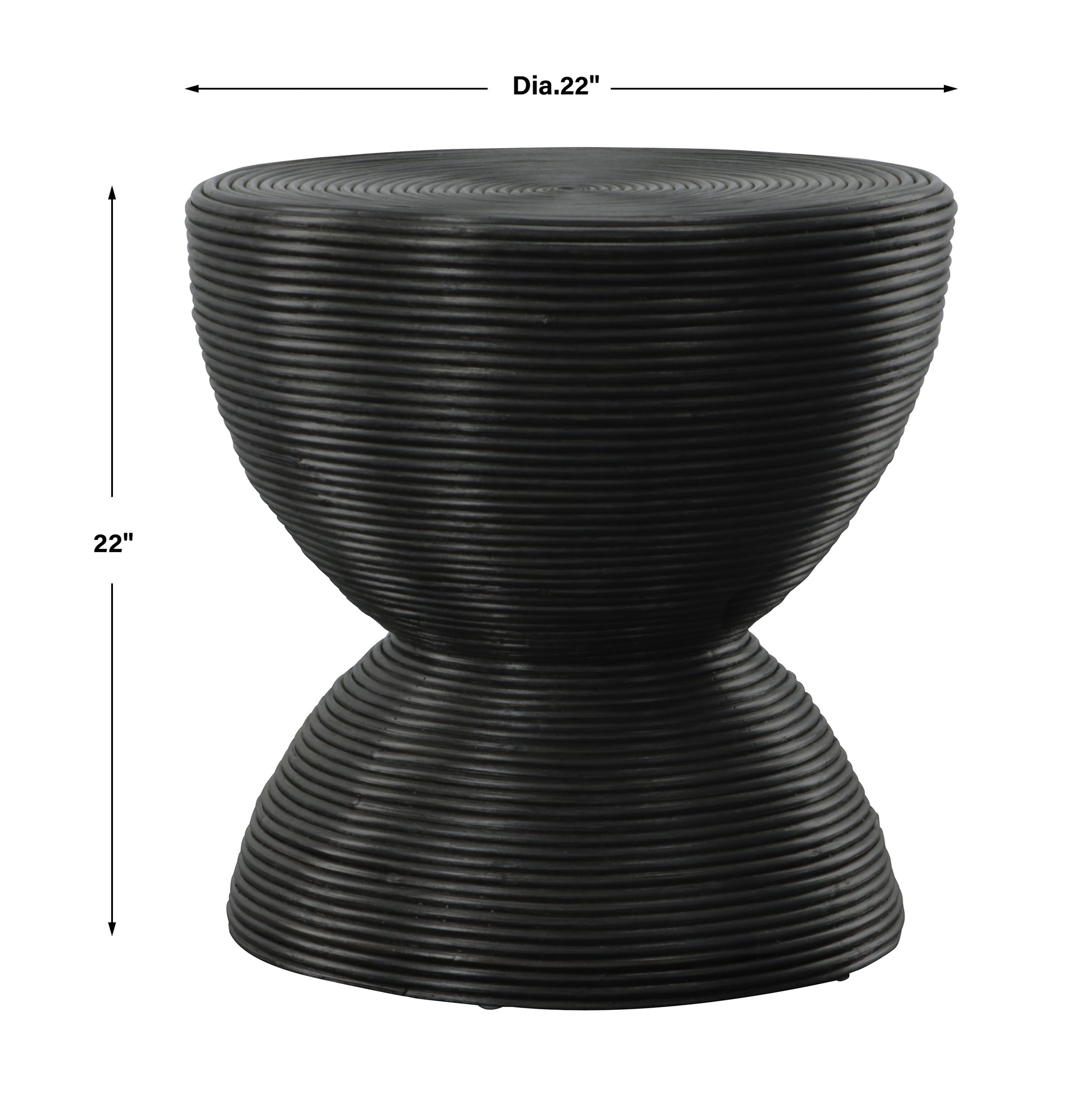 Uttermost Bongo Black Rattan Side Table | Accent Tables | Modishstore - 3