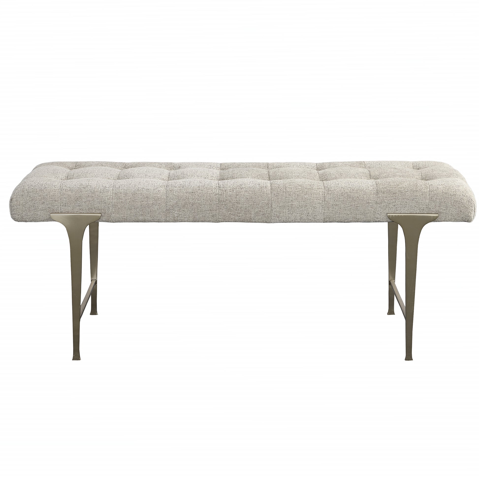 Uttermost Imperial Upholstered Gray Bench | Benches | Modishstore