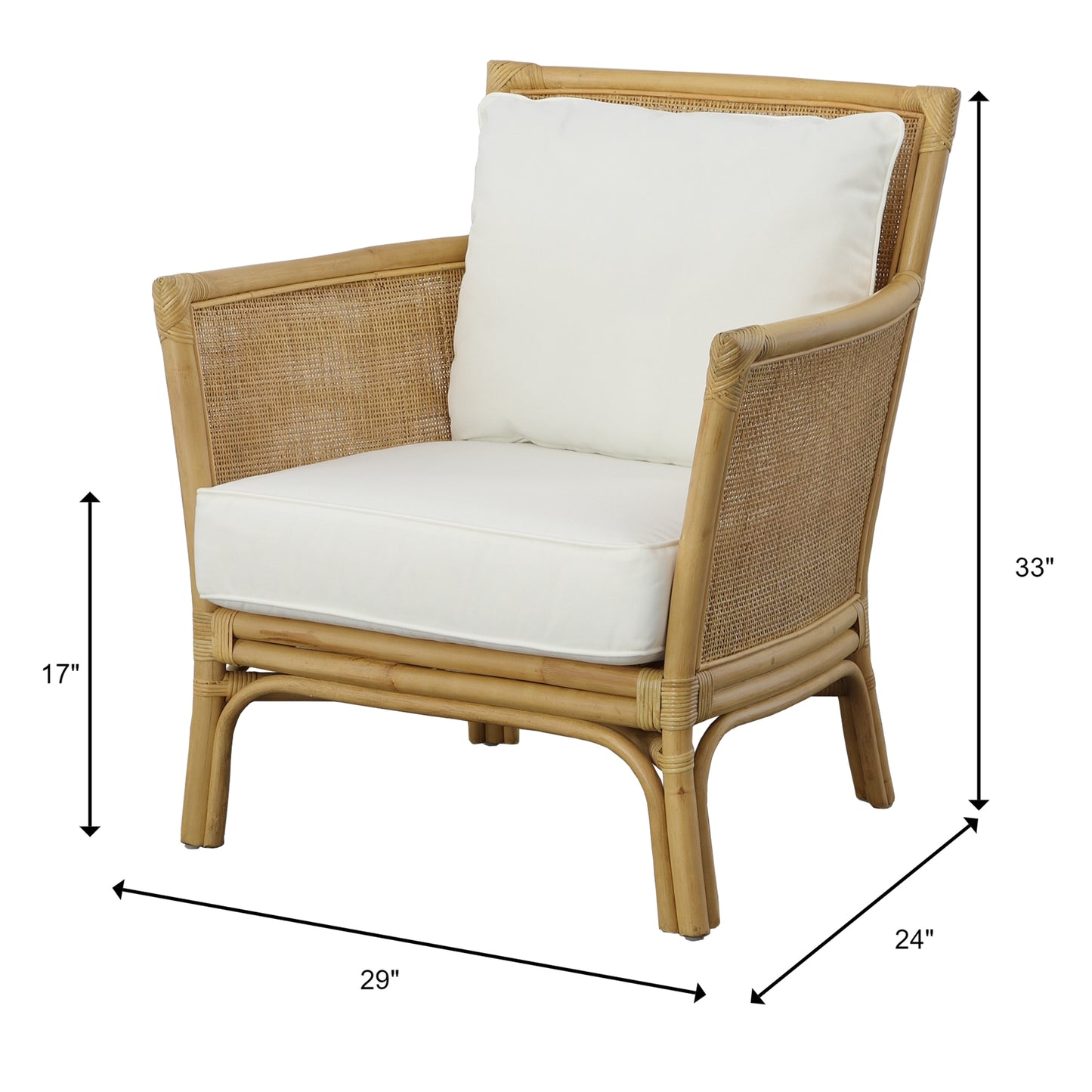 Uttermost Pacific Rattan Armchair | Accent Chairs | Modishstore - 3
