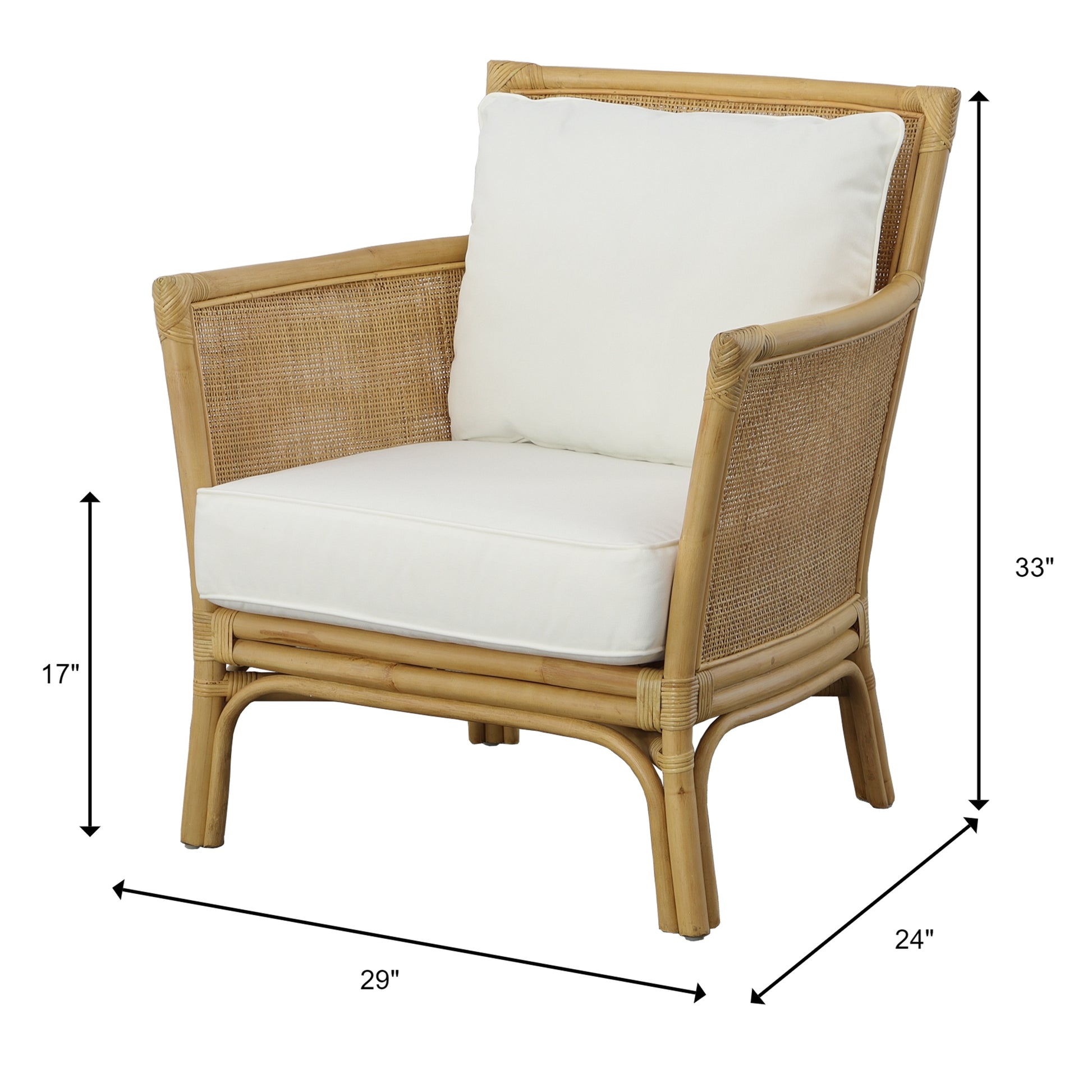 Uttermost Pacific Rattan Armchair | Accent Chairs | Modishstore - 3