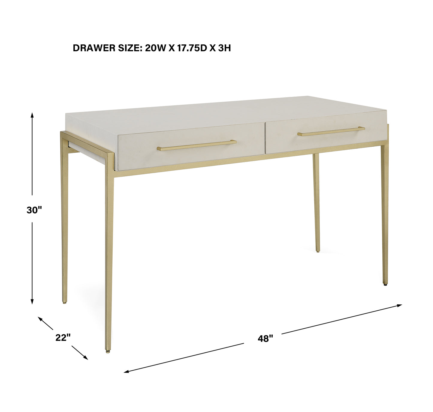 Uttermost Jewel Modern White Desk | Desks | Modishstore - 3