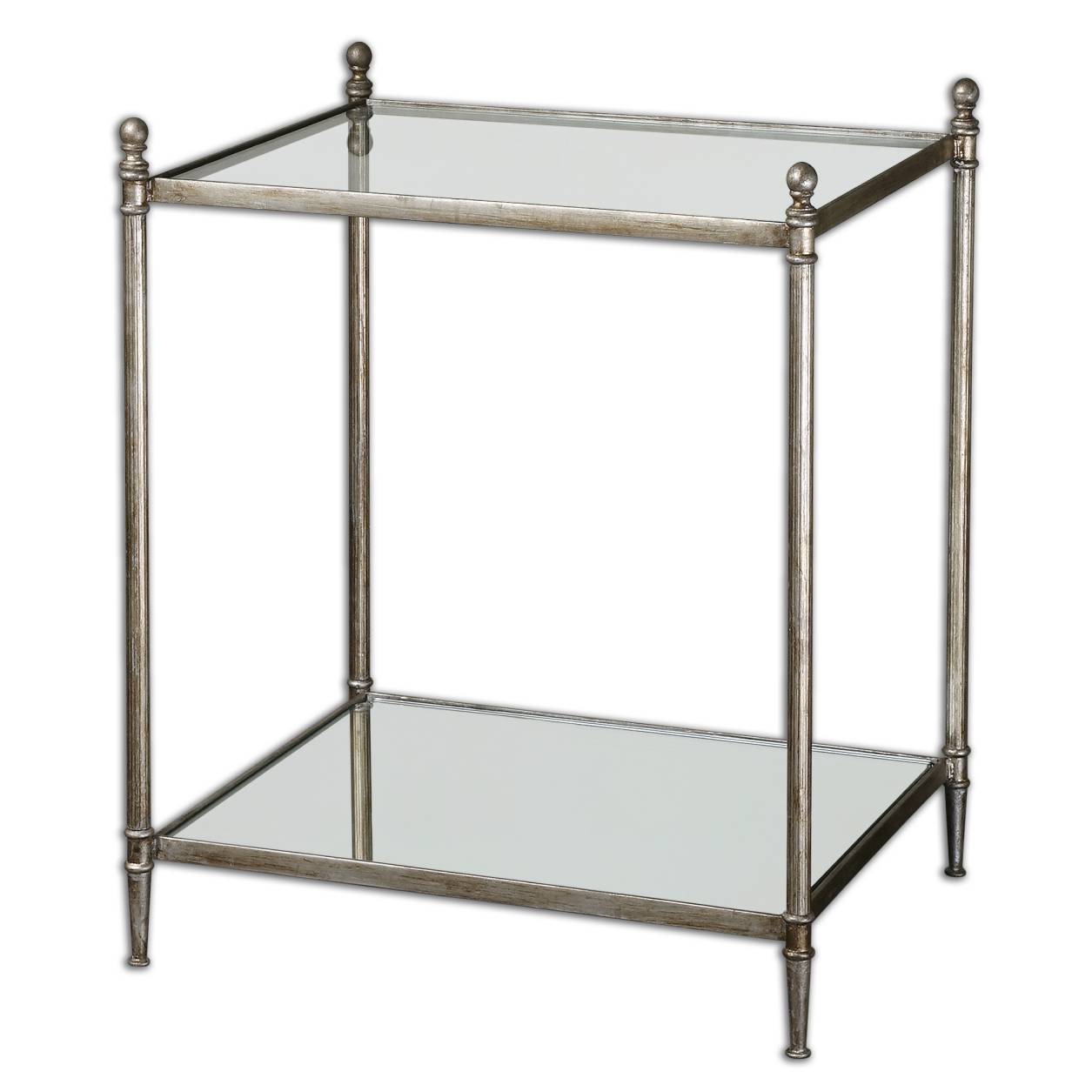 Uttermost Gannon Mirrored Glass End Table | Modishstore | End Tables-2