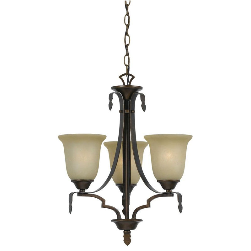 Cal Lighting FX-3506/3 60Wx3 Dabois Iron 3 Light Chandelier | Modishstore | Chandeliers