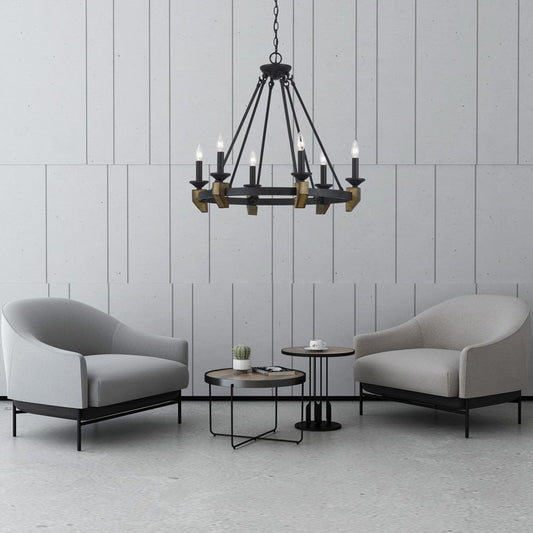 Cal Lighting FX-3517/6 60Wx6 Cruz Iron 6 Light Chandelier | Modishstore | Chandeliers