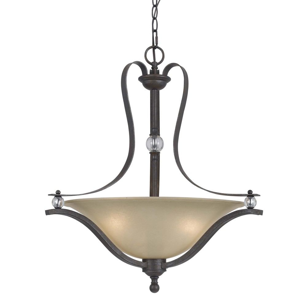 Cal Lighting FX-3530/1P 60W X 3 Riverton Metal Pendant Fixture | Modishstore | Pendant Lamps