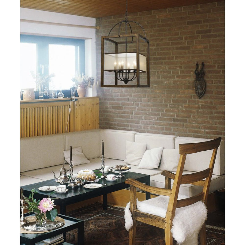 Cal Lighting FX-3536/6L 60W X 6 Rectangular Chandelier | Modishstore | Chandeliers