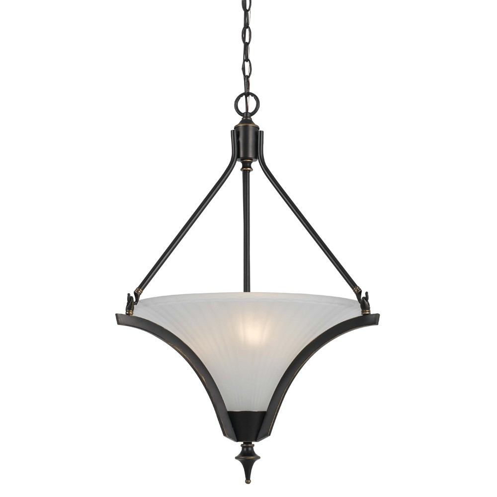 Cal Lighting FX-3541/1P 60W X 3 Rockwood Pendant Fixture | Modishstore | Pendant Lamps