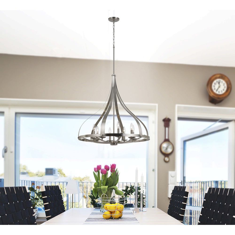 Cal Lighting FX-3589-8 60W X 8 Meridian Chandeliler | Modishstore | Chandeliers