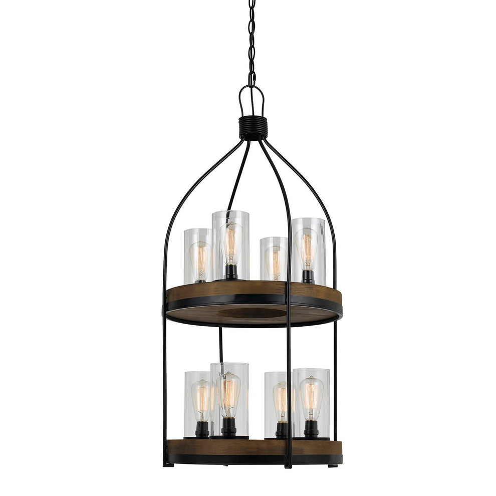 Cal Lighting FX-3614-8 60W X 8 Chardon Metal/Wood Fixture-2