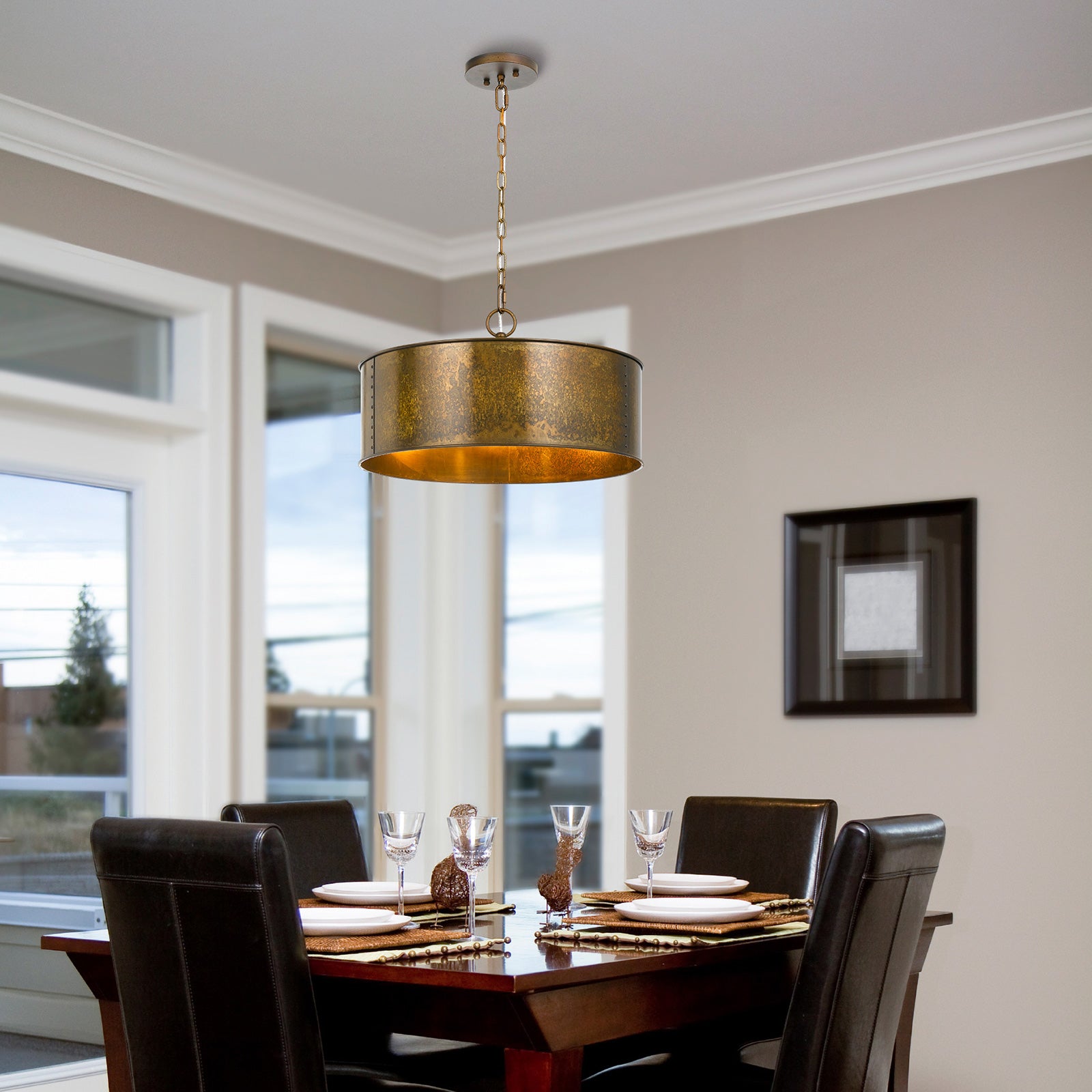 Cal Lighting FX-3637-3 60W X 3 Rochefort Metal 3 Light Chandelier-2