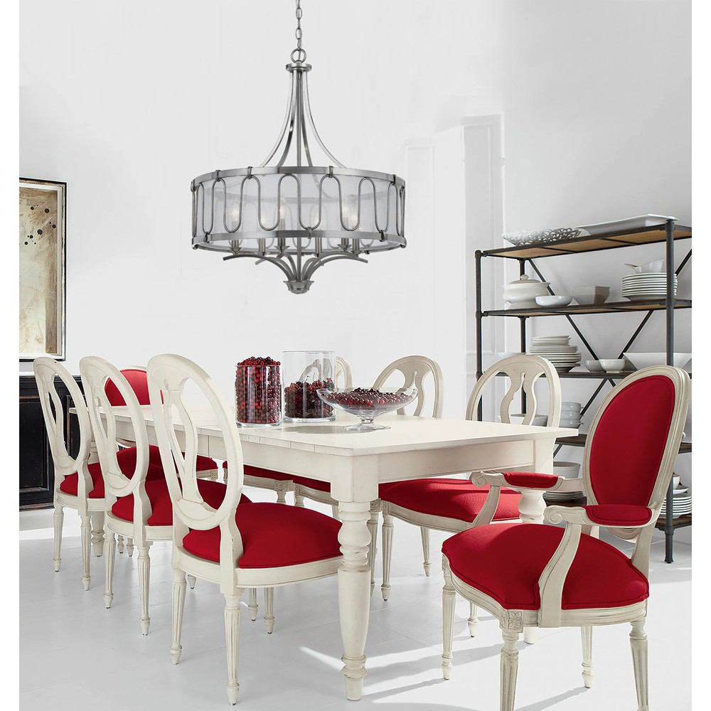 Cal Lighting FX-3646-6 Vincenza Metal Chandelier | Modishstore | Chandeliers