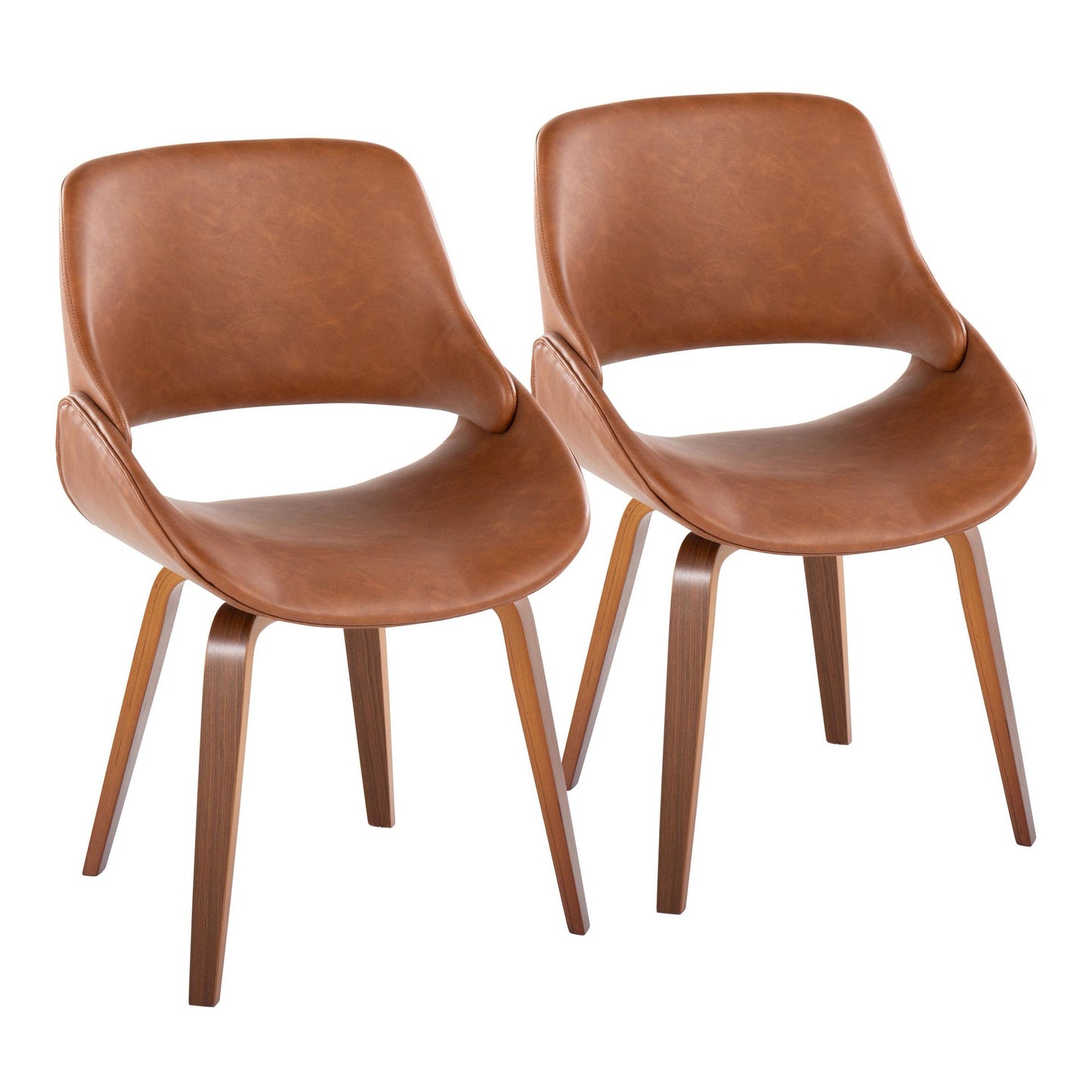 Fabrico Chair - Set of 2 Brown By LumiSource | Dining Chairs | Modishstore