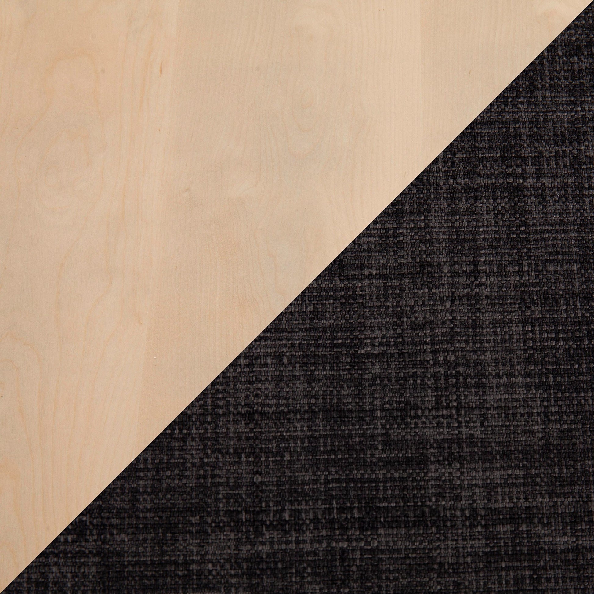 Folia Mid-Century Modern Bench in Natural Wood and Charcoal Fabric By LumiSource | Benches | Modishstore - 2