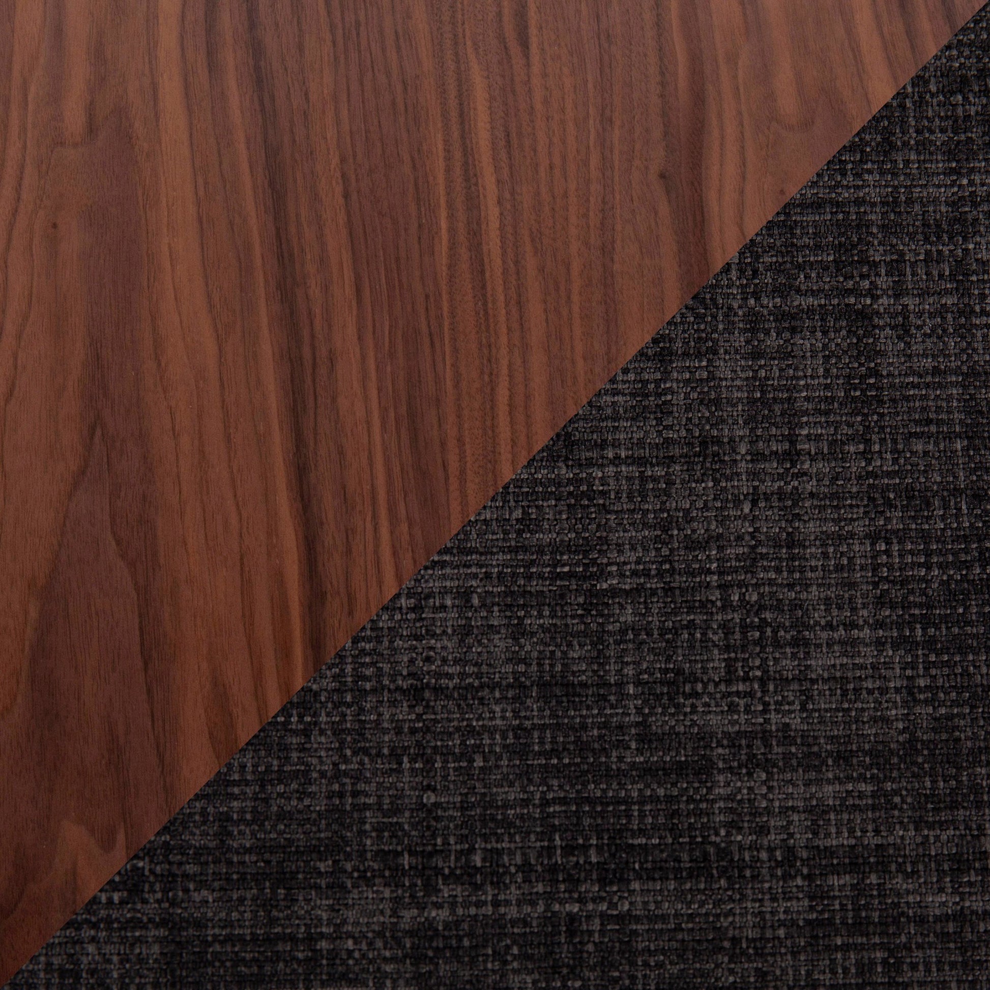 Folia Mid-Century Modern Bench in Walnut Wood and Charcoal Fabric By LumiSource | Benches | Modishstore - 2