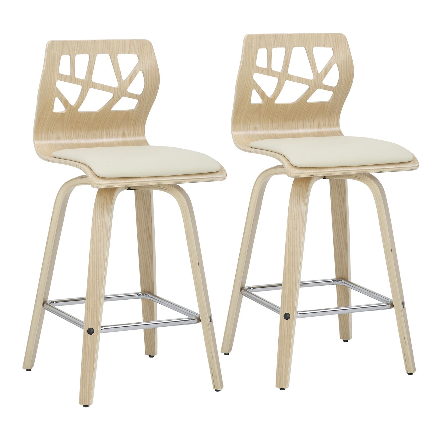 Folia Counter Stool - Set of 2 | Modishstore | Counter Stools
