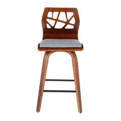 LumiSource Folia Counter Stool - Set of 2 in the Walnut Wood