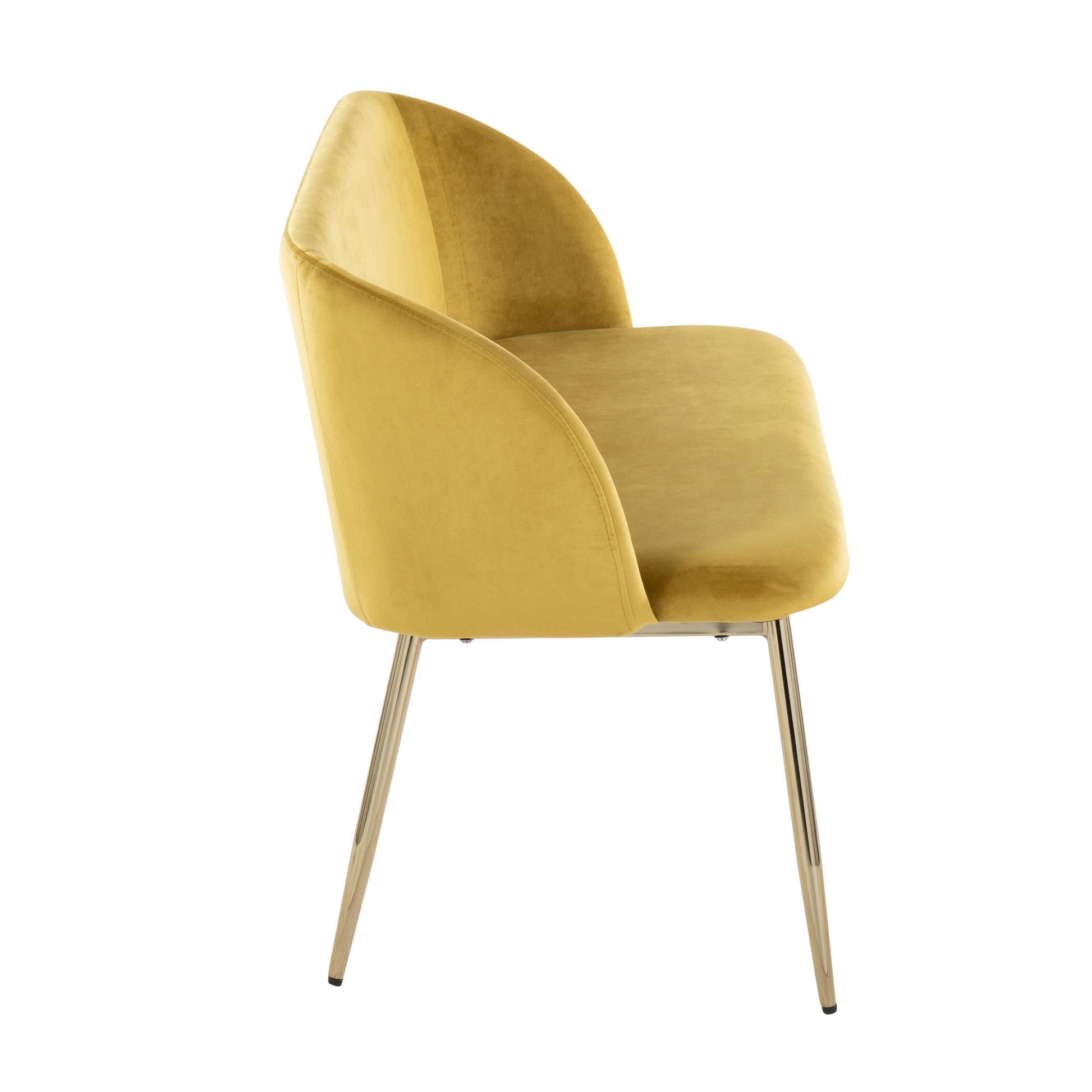 Fran Glam Bench in Gold Metal and Light Blue Velvet By LumiSource | Benches | Modishstore - 11