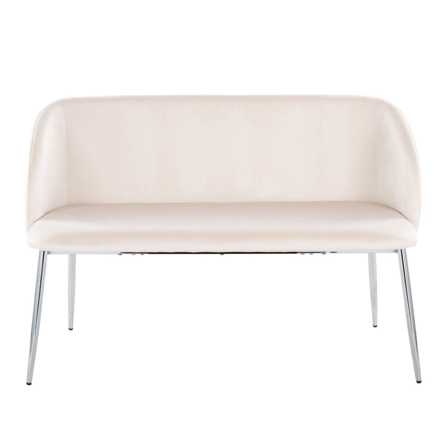 Fran Glam Bench in Gold Metal and Light Blue Velvet By LumiSource | Benches | Modishstore - 21