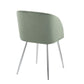 Fran Contemporary Chair in Chrome and Black Velvet By LumiSource - Set of 2 | Dining Chairs | Modishstore - 35