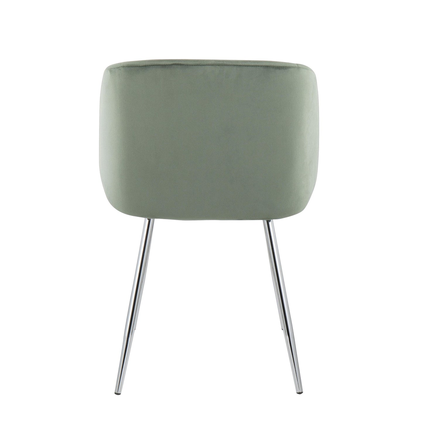 Fran Contemporary Chair in Chrome and Black Velvet By LumiSource - Set of 2 | Dining Chairs | Modishstore - 36