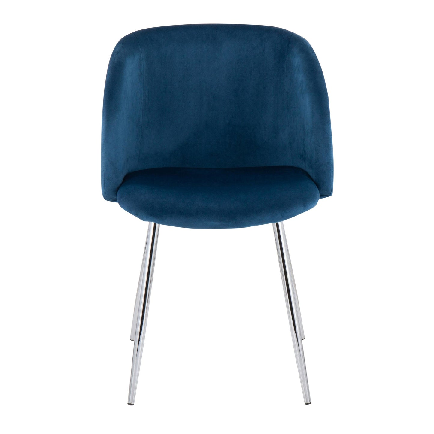 Fran Contemporary Chair in Chrome and Black Velvet By LumiSource - Set of 2 | Dining Chairs | Modishstore - 11