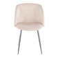 Fran Contemporary Chair in Chrome and Black Velvet By LumiSource - Set of 2 | Dining Chairs | Modishstore - 20