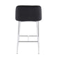 Fran Contemporary Counter Stool in Chrome Metal and Black Velvet By LumiSource - Set of 2 | Counter Stools | Modishstore - 10