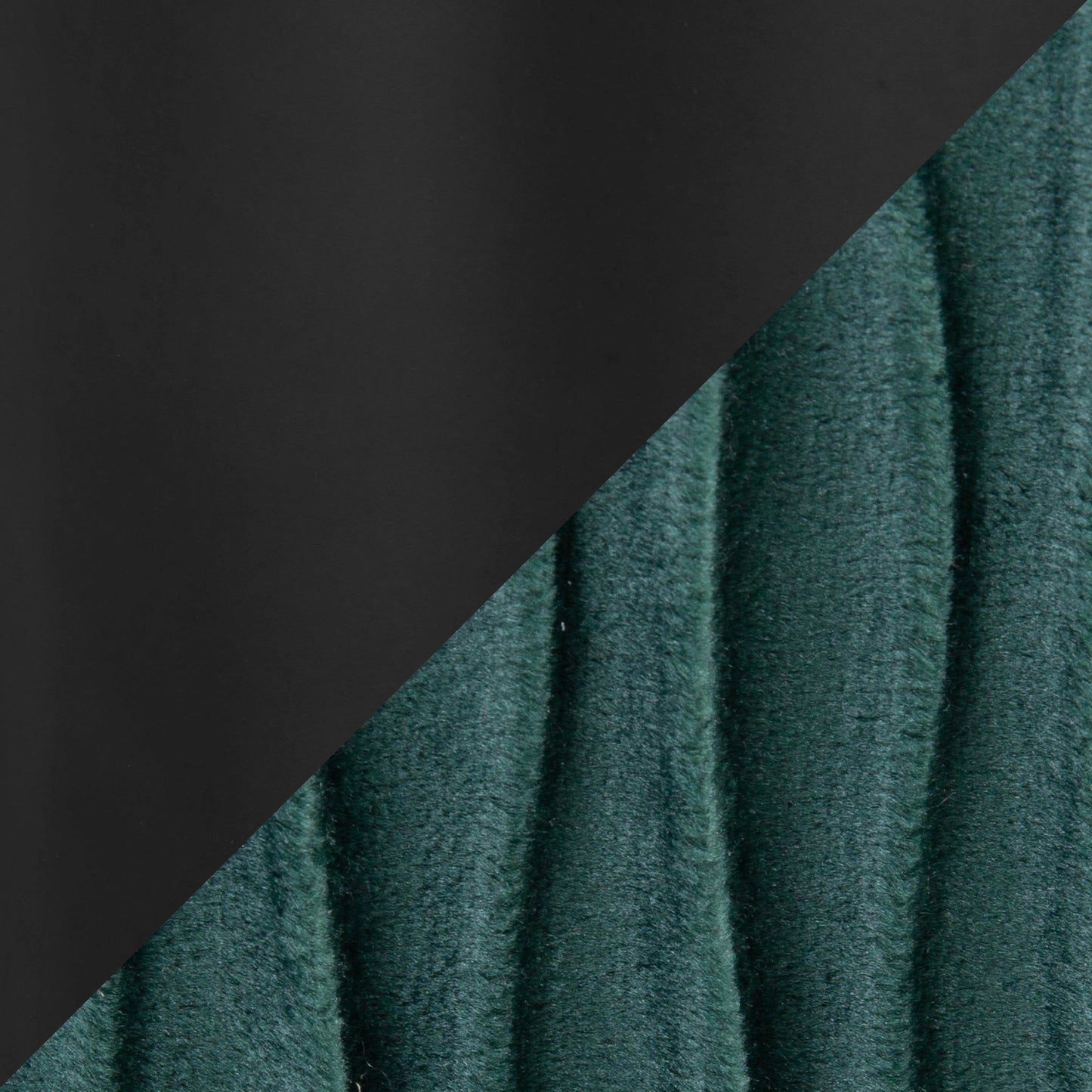 Fran Pleated Waves Contemporary Fixed-Height Counter Stool in Black Metal and Green Velvet By LumiSource - Set of 2 | Counter Stools | Modishstore - 4