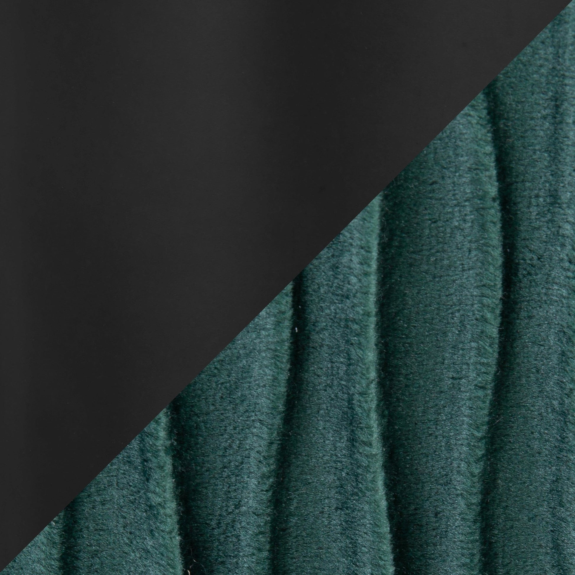 Fran Pleated Waves Contemporary Fixed-Height Counter Stool in Black Metal and Green Velvet By LumiSource - Set of 2 | Counter Stools | Modishstore - 4