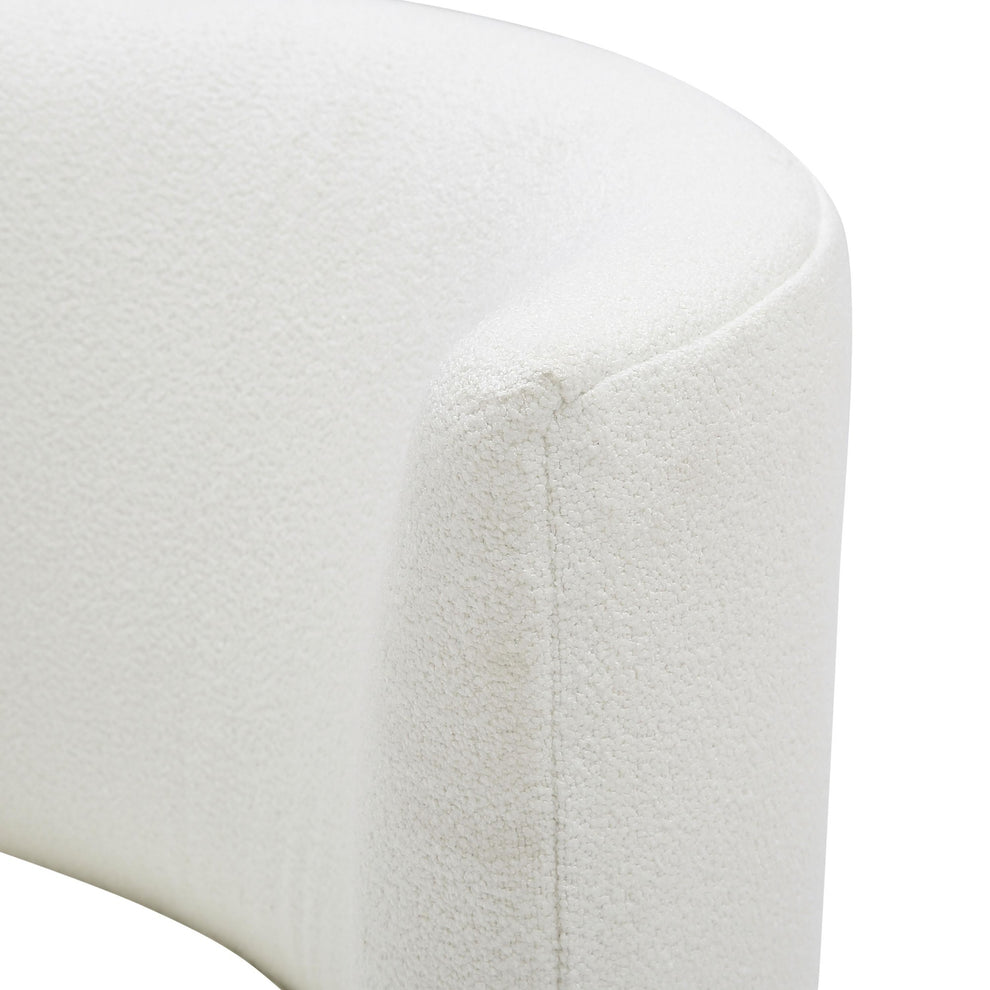 Fran Contemporary Slipper Chair in Black Metal and Light Grey Sherpa Fabric By LumiSource | Side Chairs | Modishstore - 11