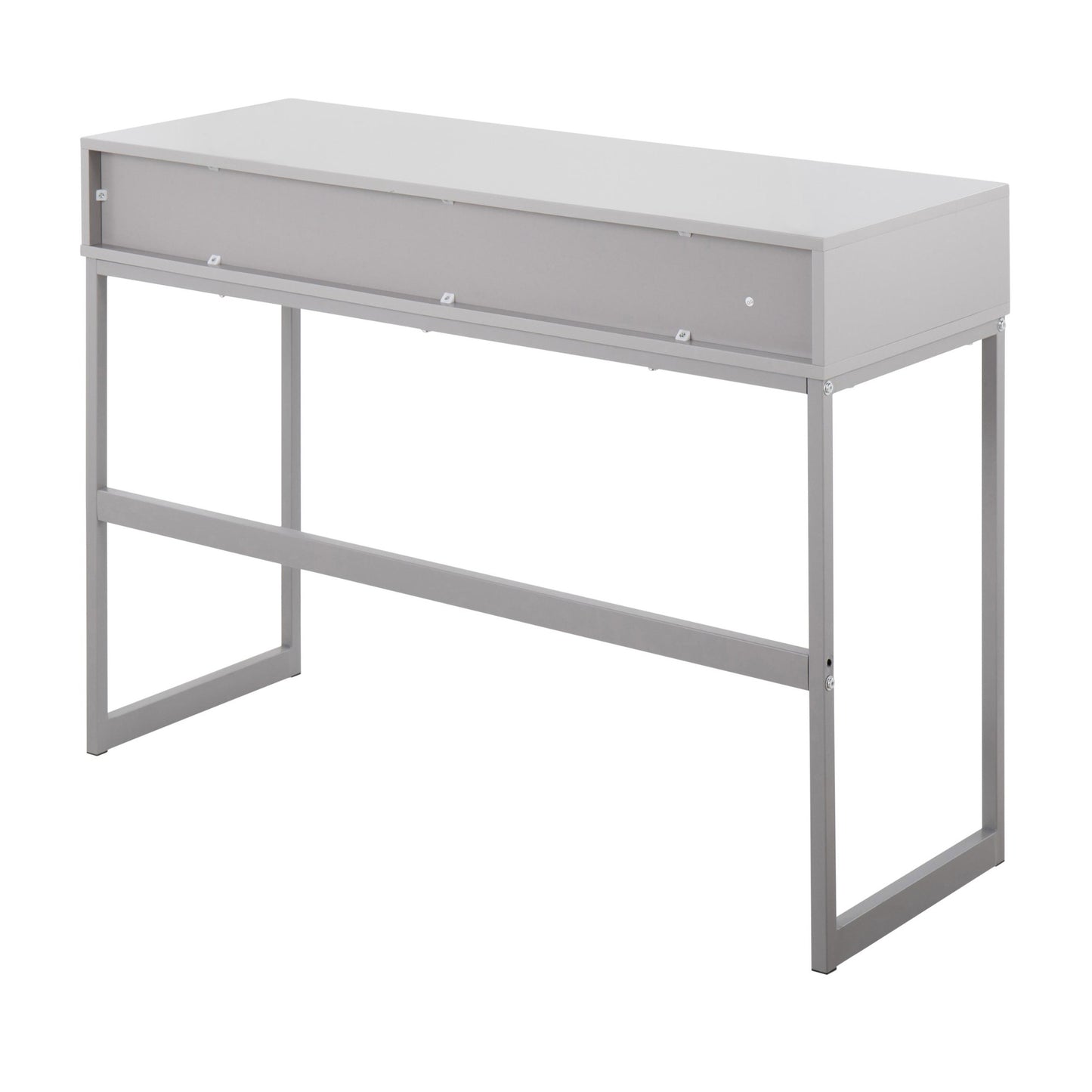 Franklin Contemporary Console Table in Grey Metal and Grey Wood By LumiSource | Console Tables | Modishstore - 10