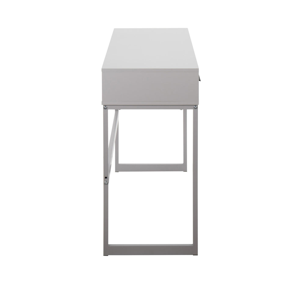 Franklin Contemporary Console Table in Grey Metal and Grey Wood By LumiSource | Console Tables | Modishstore - 9