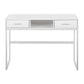 Franklin Contemporary Console Table in White Metal and White Wood By LumiSource | Console Tables | Modishstore - 4