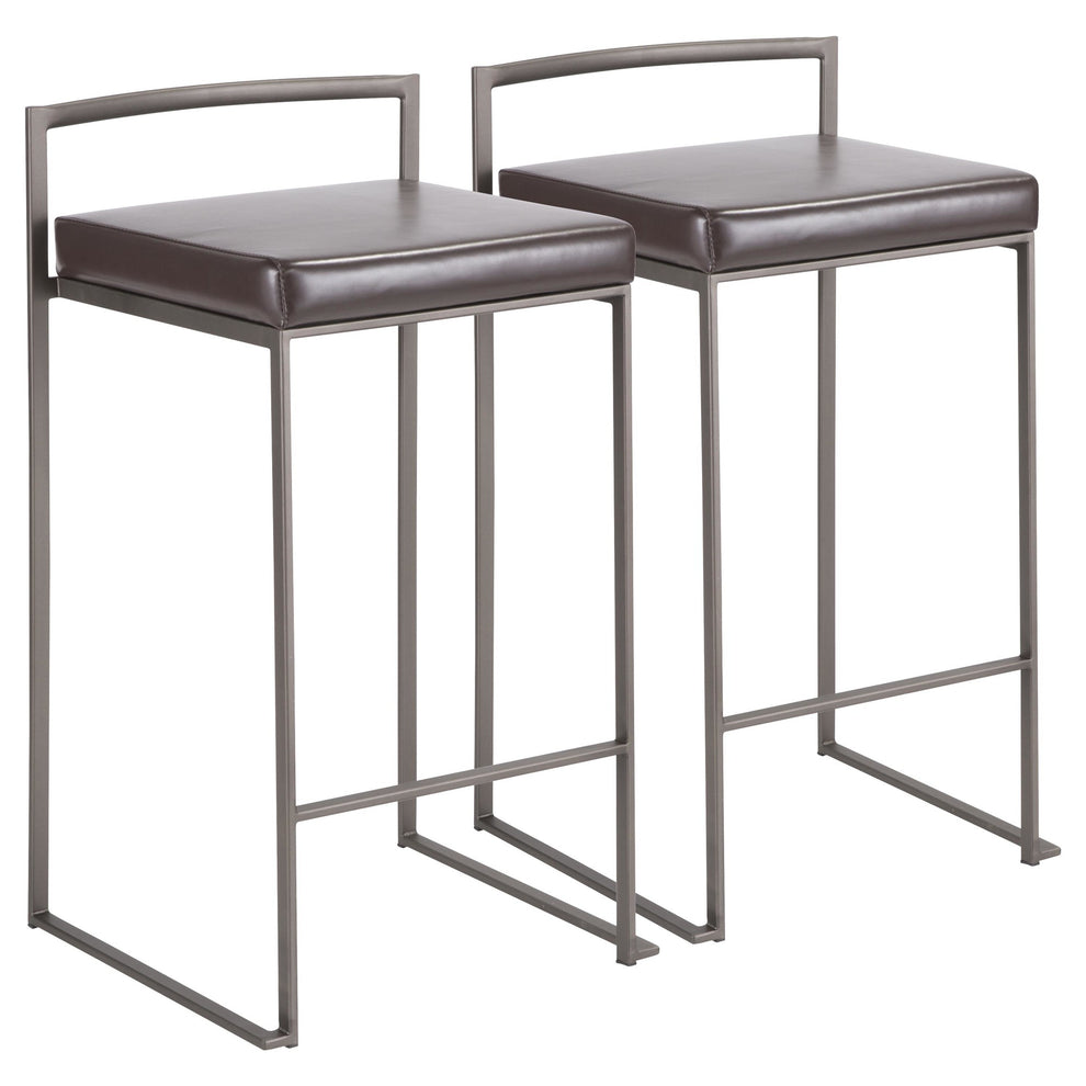 LumiSource Fuji Stacker Counter Stool - Set of 2-9
