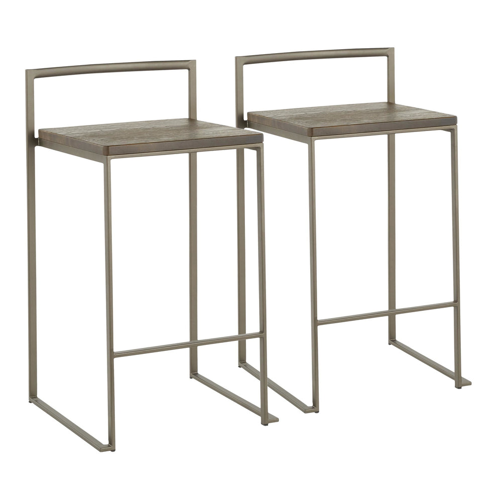 LumiSource Fuji Stacker Counter Stool - Set of 2-6