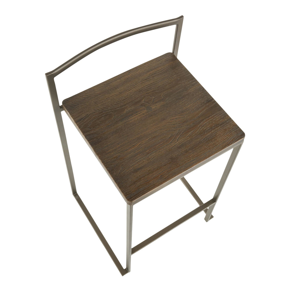 LumiSource Fuji Stacker Counter Stool - Set of 2-5
