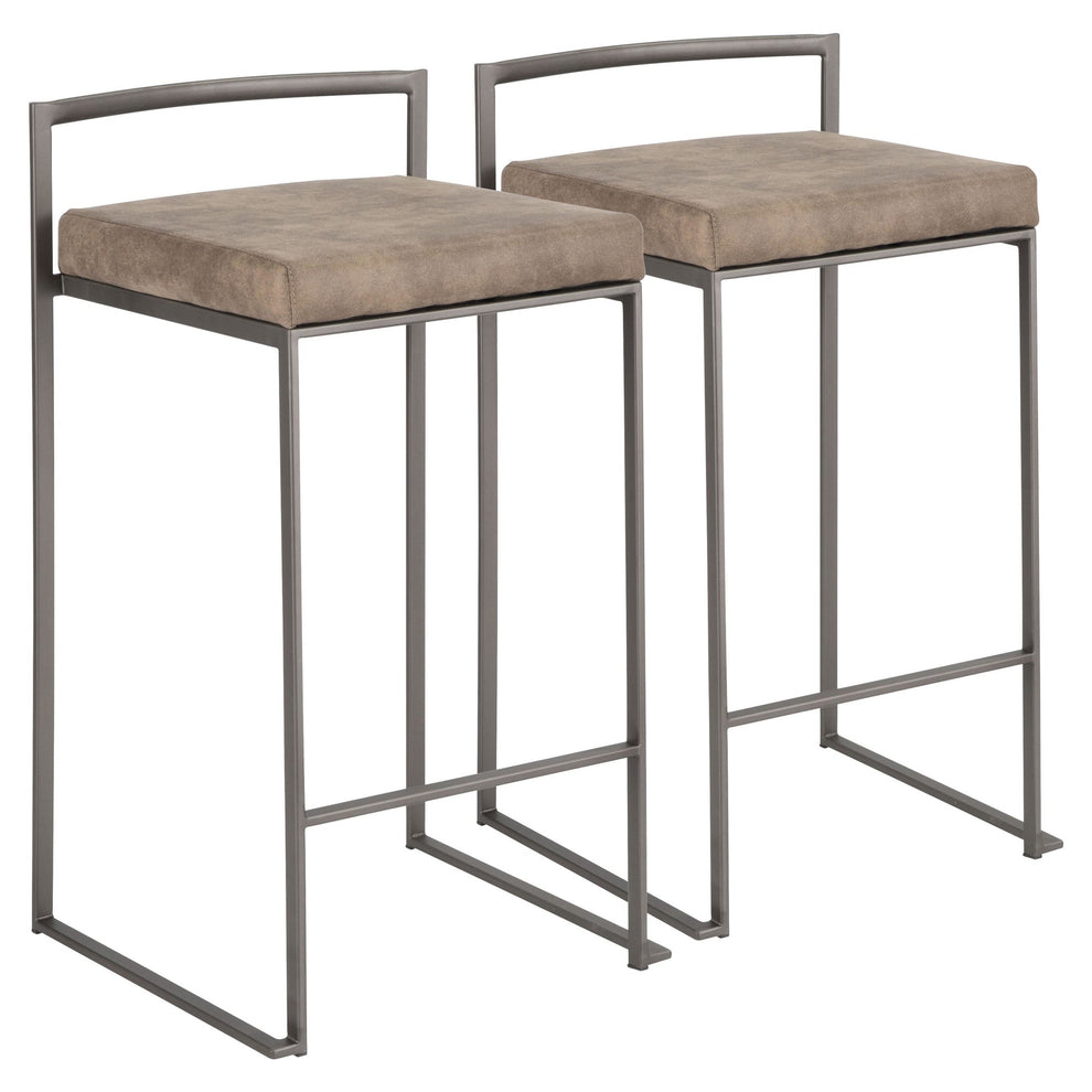 LumiSource Fuji Stacker Counter Stool - Set of 2-10