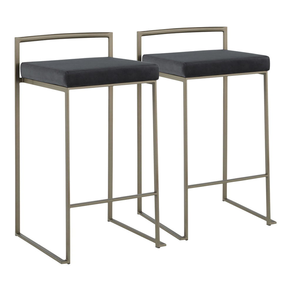 LumiSource Fuji Stacker Counter Stool - Set of 2-14