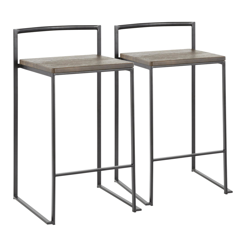LumiSource Fuji Stacker Counter Stool - Set of 2-7