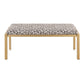 Fuji Contemporary Bench in Gold Metal and Beige Leopard Fabric By LumiSource | Dining Chairs | Modishstore - 5