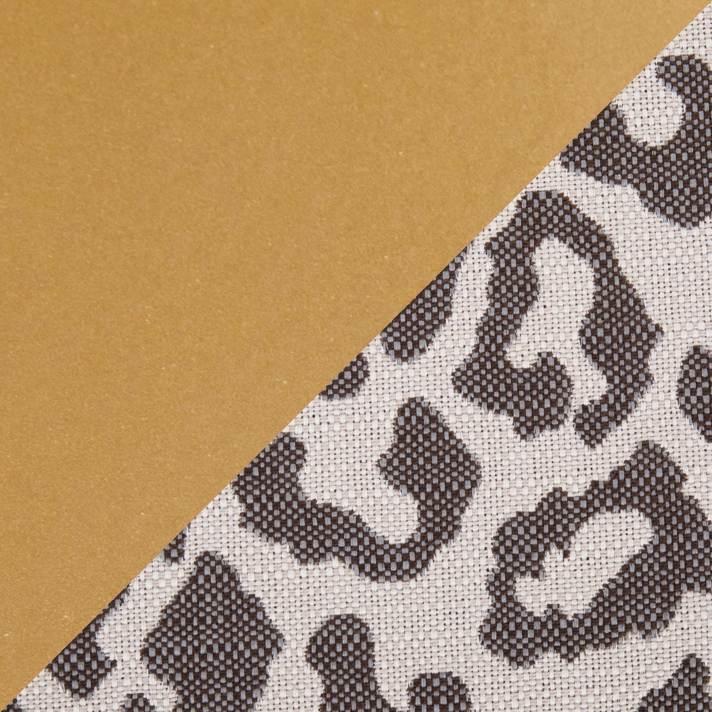 Fuji Contemporary Bench in Gold Metal and Beige Leopard Fabric By LumiSource | Dining Chairs | Modishstore - 2